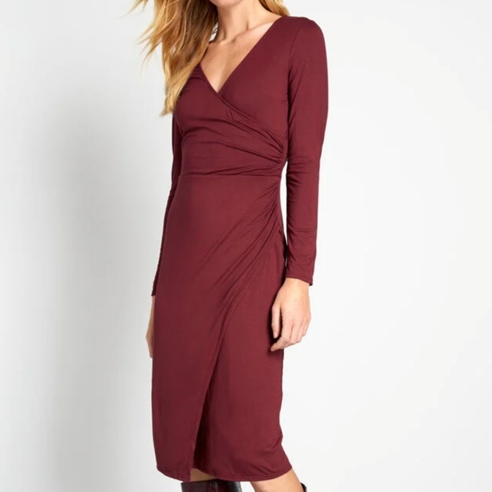 Modcloth Faux-Wrap Dress